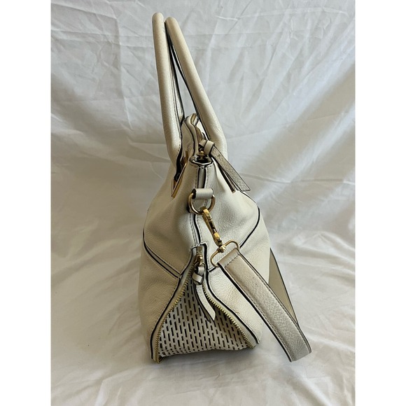 Vince Camuto Beige Leather Expandable Tote Purse - Picture 9 of 12